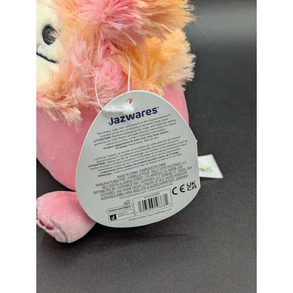 Squishmallow Caparinne Bigfoot Valentine Headband 5" Pink and Orange Plush BNWT - Picture 3 of 6